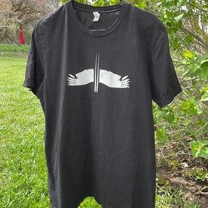 Black t shirt, from Bird of Prey Ski Race in Beaver Creek Colorado.